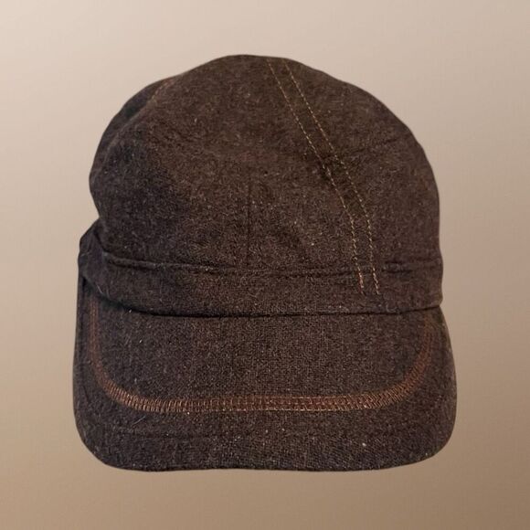 Brown Wool Blend Newsboy Cap Size M/L - Picture 6 of 6